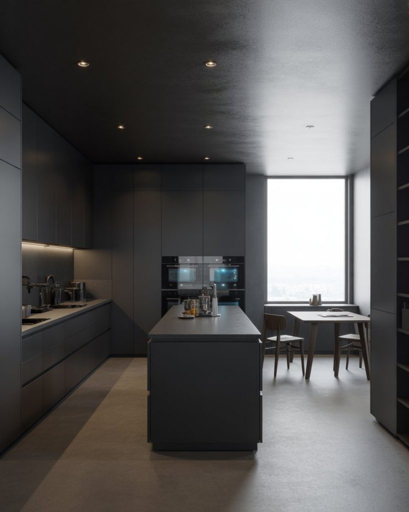 Black Kitchen 2026: 47 Bold Ideas with Countertops, Cabinets, Islands ...