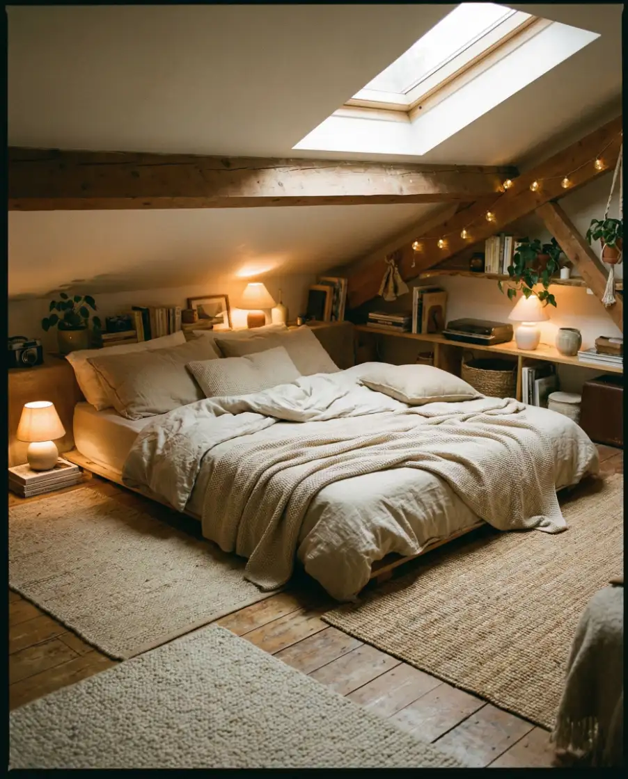 Aesthetic Cozy Attic with Soft Layering 1