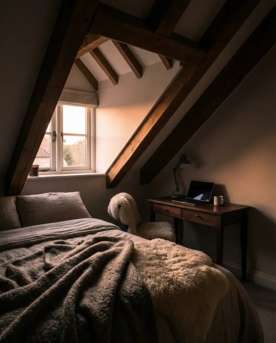 Aesthetic Teen Attic with Slanted Style 2