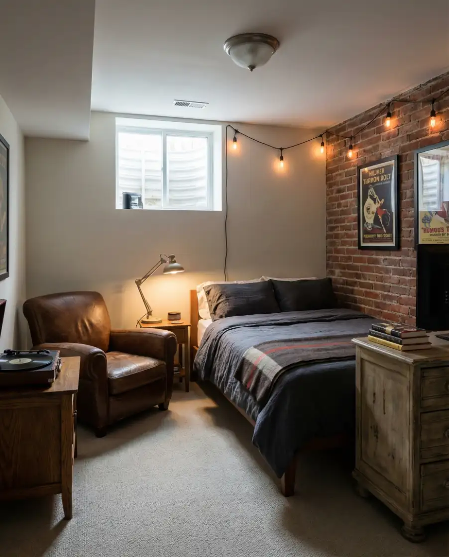 Basement Bedroom for Teen Boys with Man Cave Vibes 2
