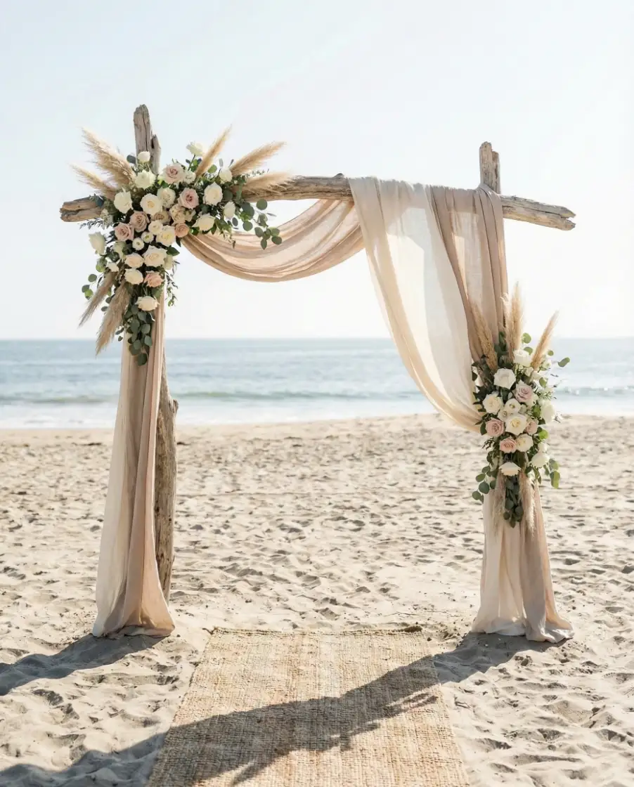 Beach Ceremony with Natural Layers 1