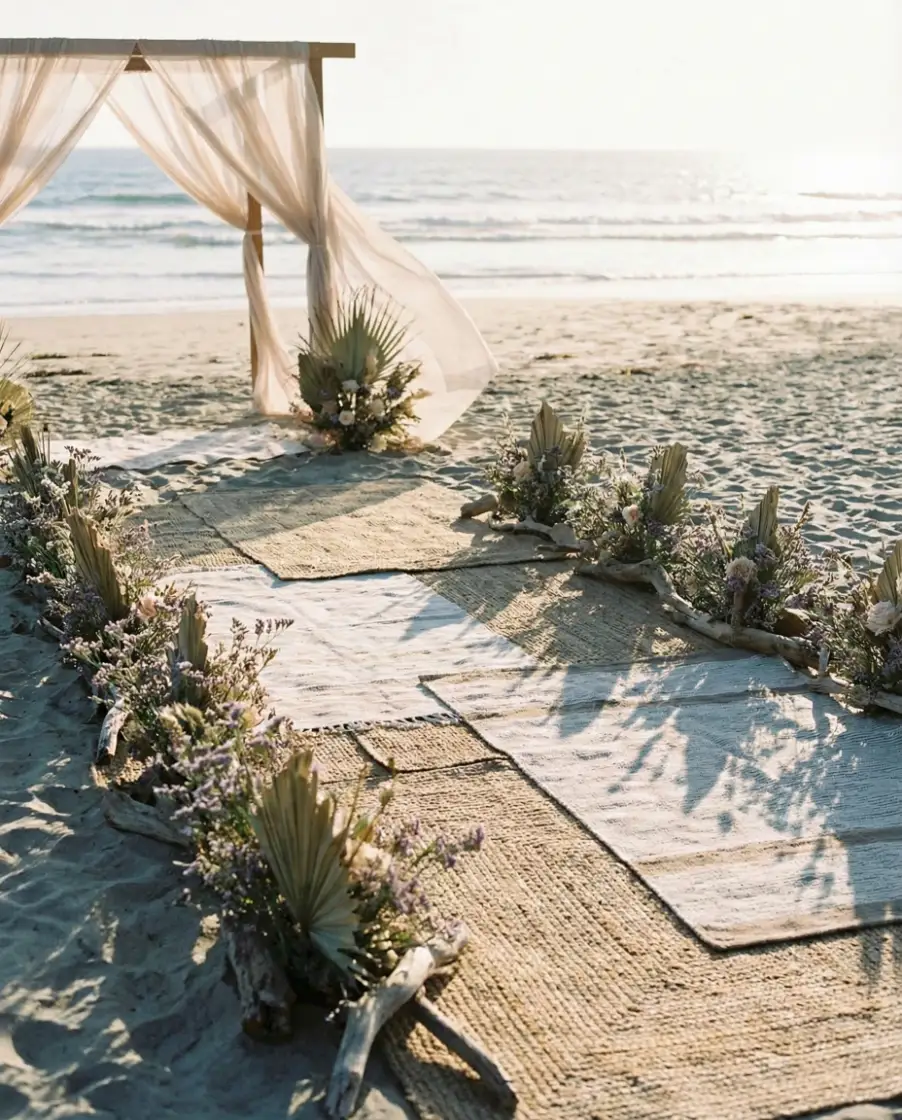 Beach Ceremony with Natural Layers 2