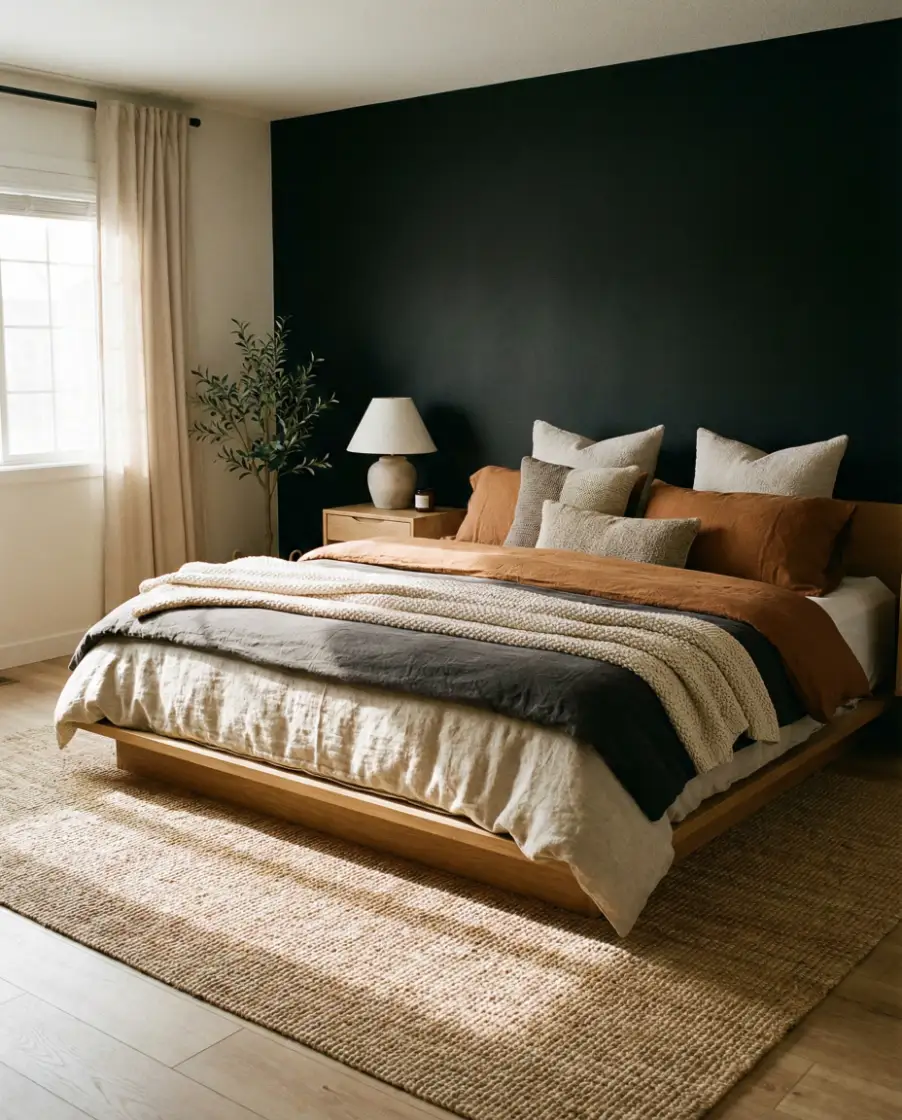 Black Accent Wall With Balanced Color Palettes 2