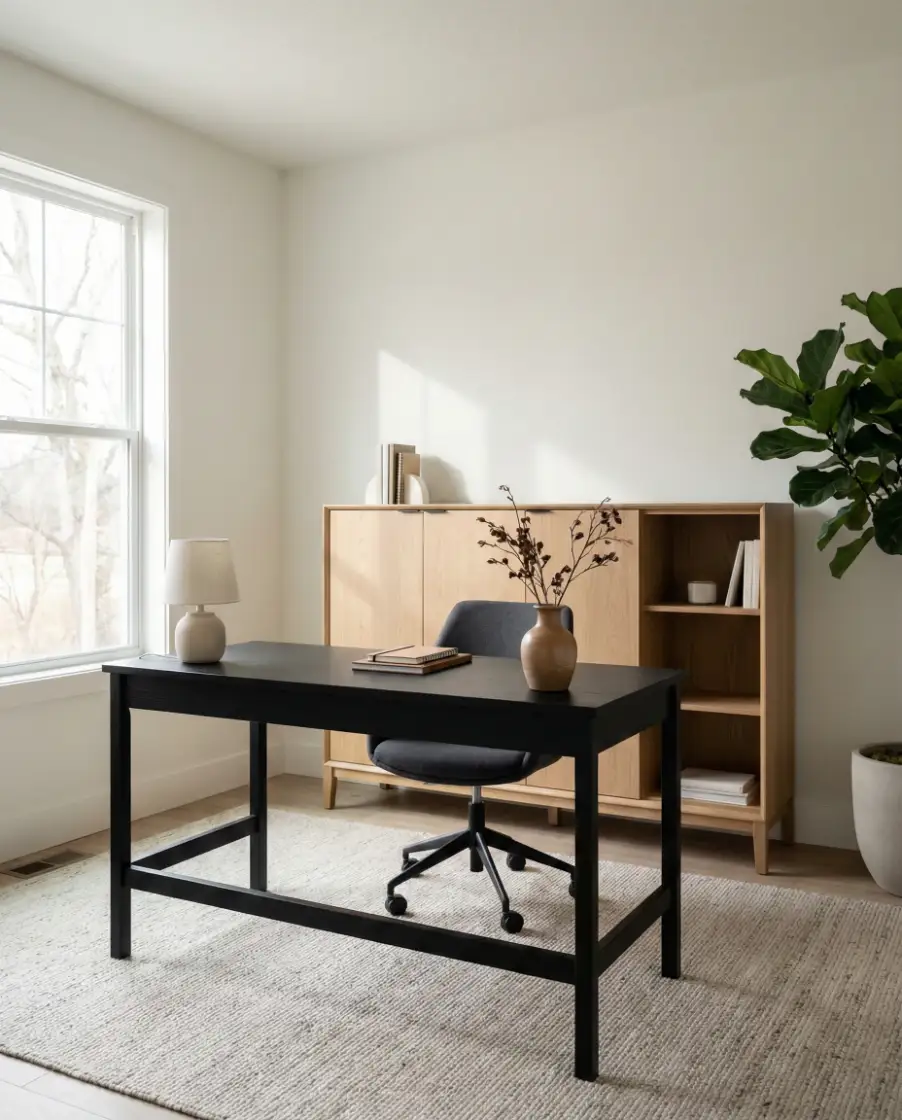 Black Aesthetic Office Desks With Contrast 1