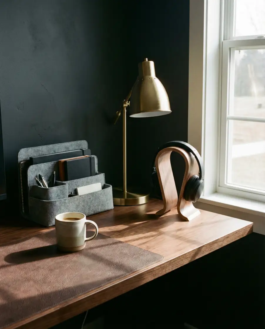 Black Aesthetic Office Desks With Contrast 2