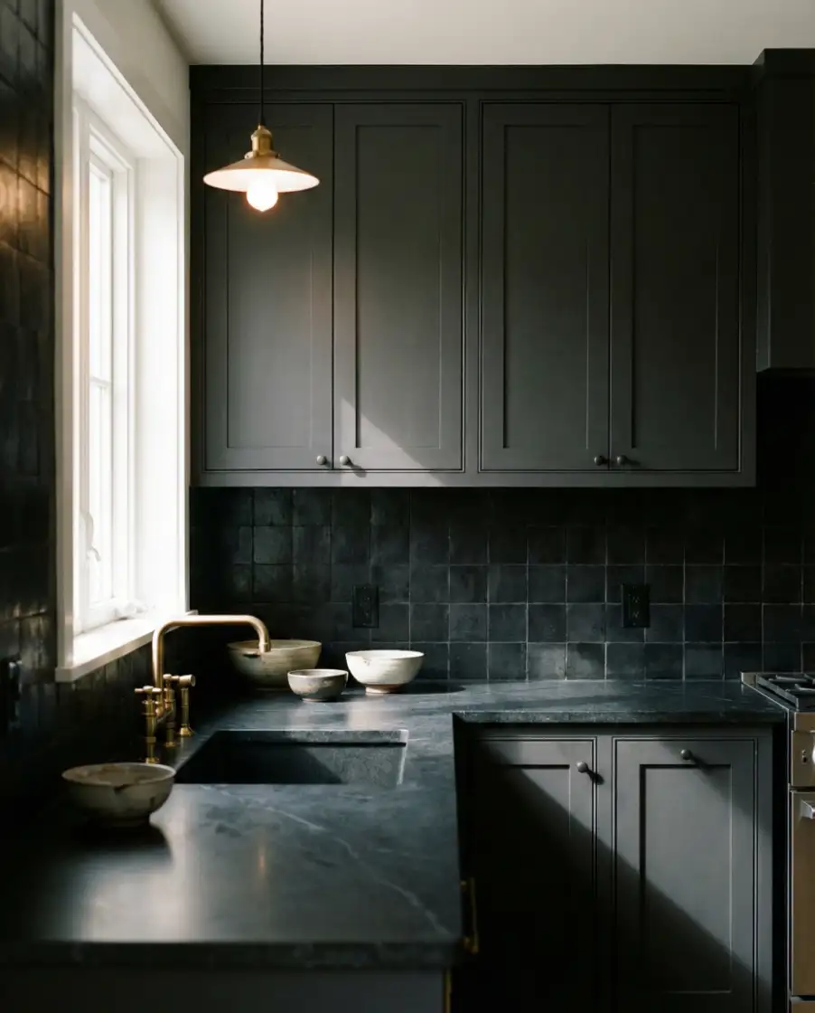 Black Tile with Subtle Texture 1