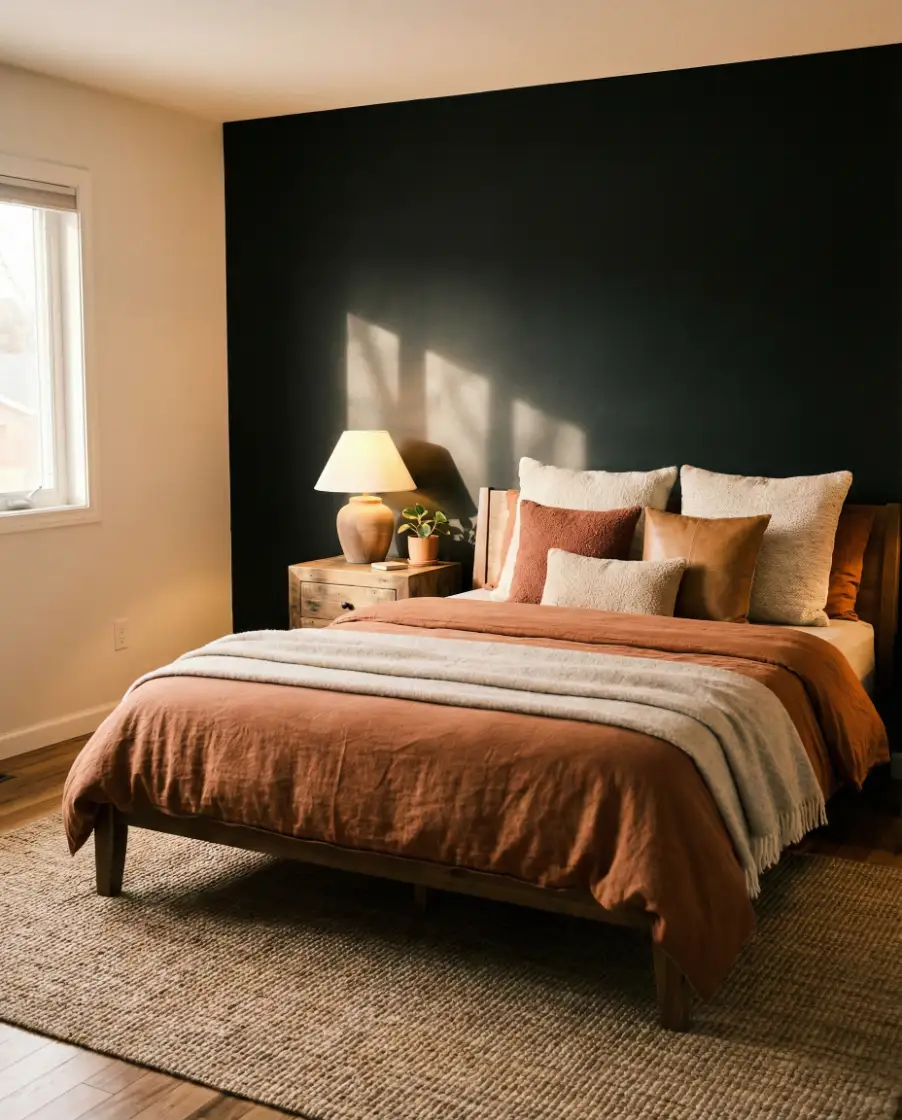 Black Wall With Thoughtful Color Schemes 1