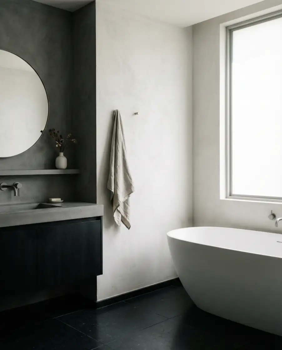 Black and White Bathroom with Contrast 2