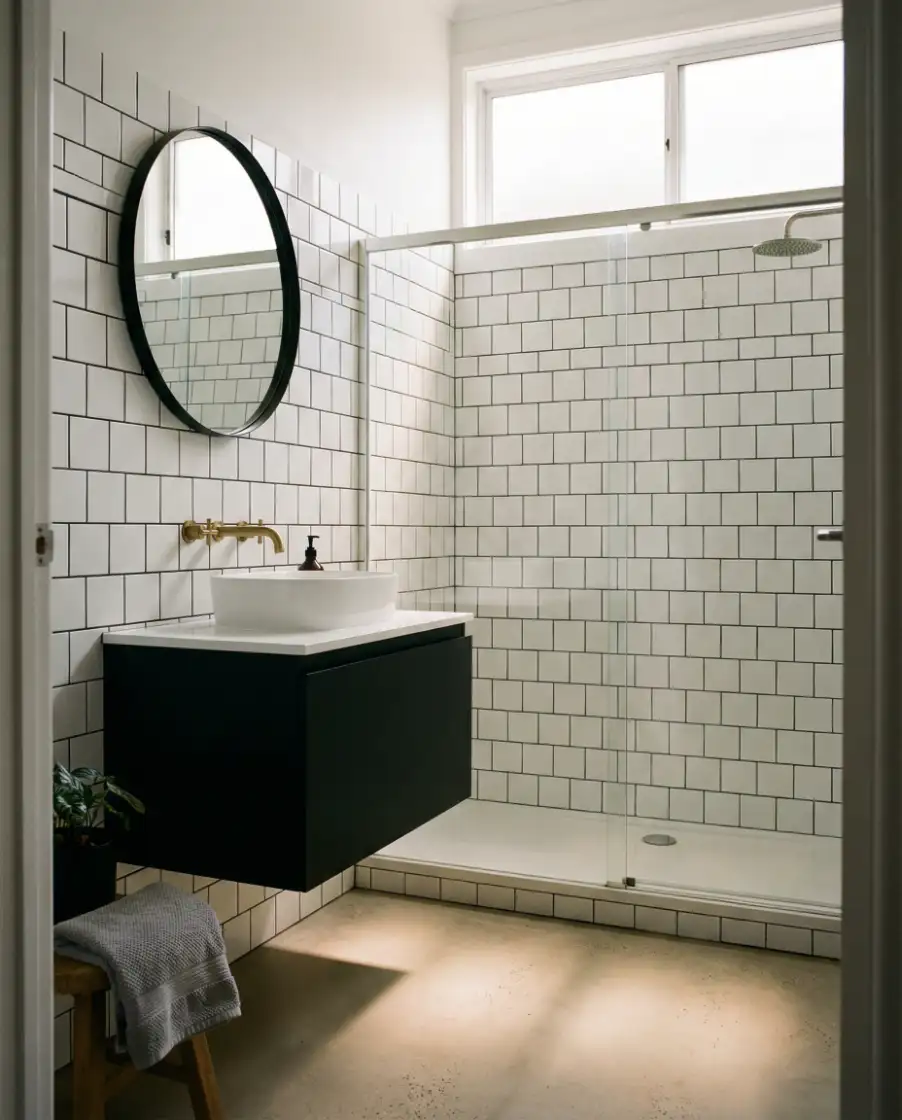 Black and White Bathrooms for Small Spaces 2