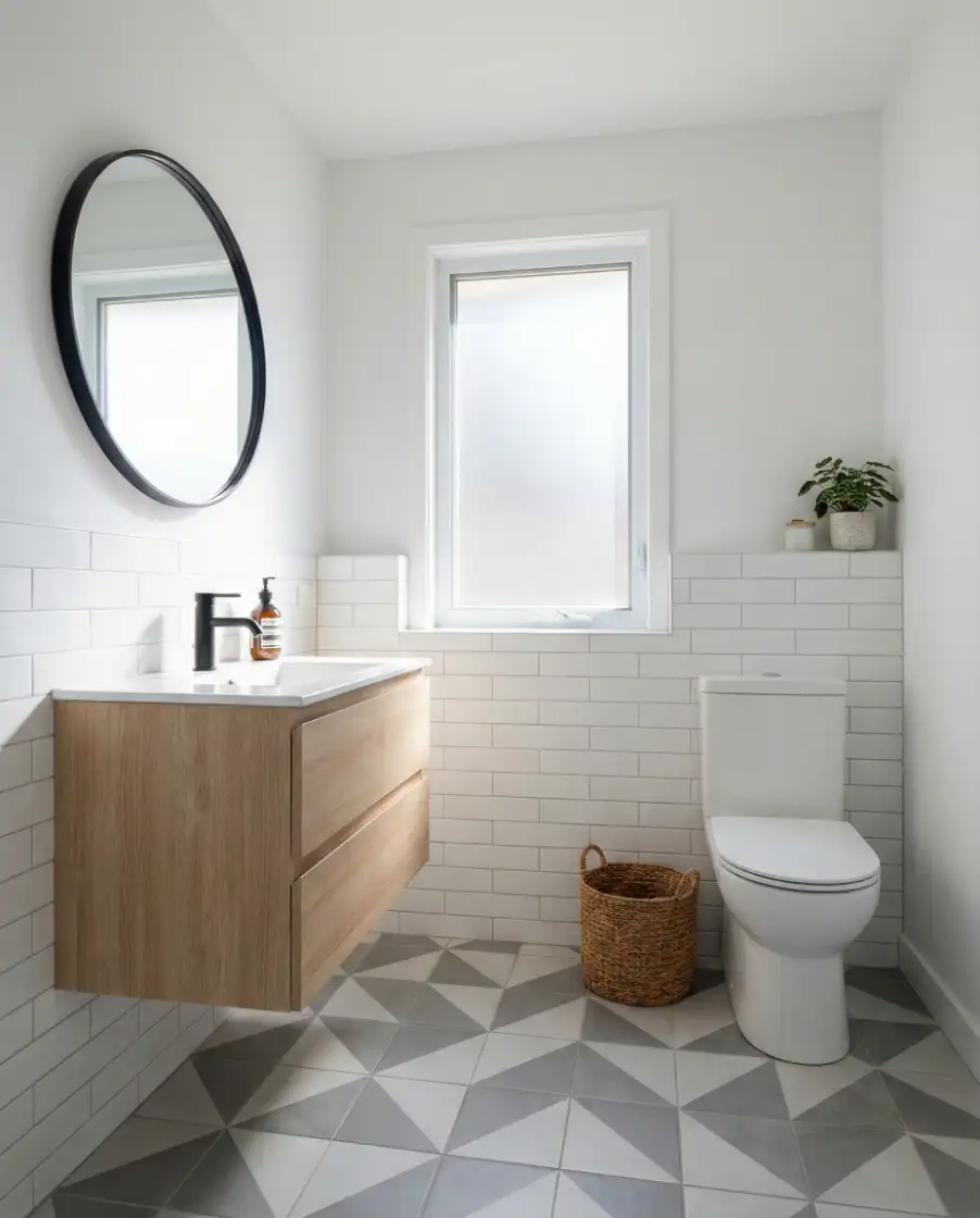 Bloxburg-Inspired Modern Half Bath 1