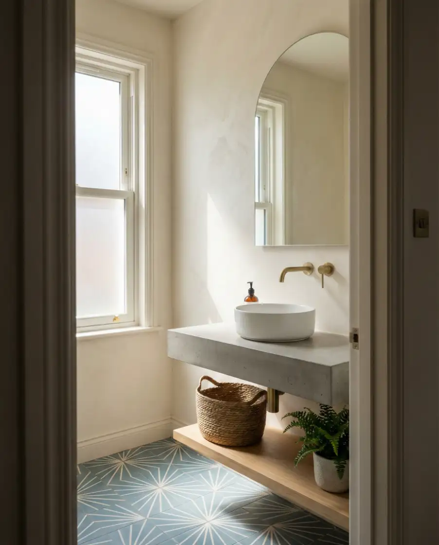 Bloxburg-Inspired Modern Half Bath 2