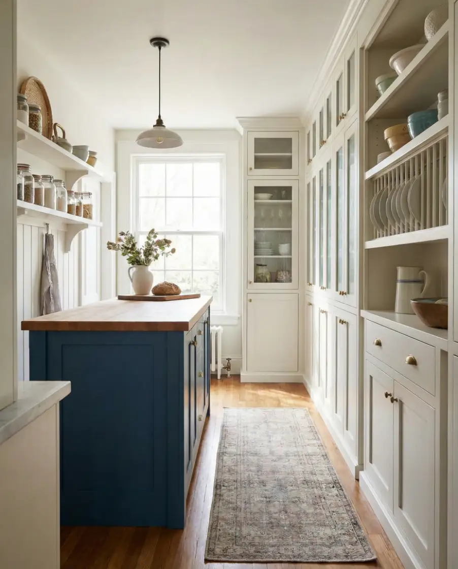 Blue Accents in Small Kitchens 1