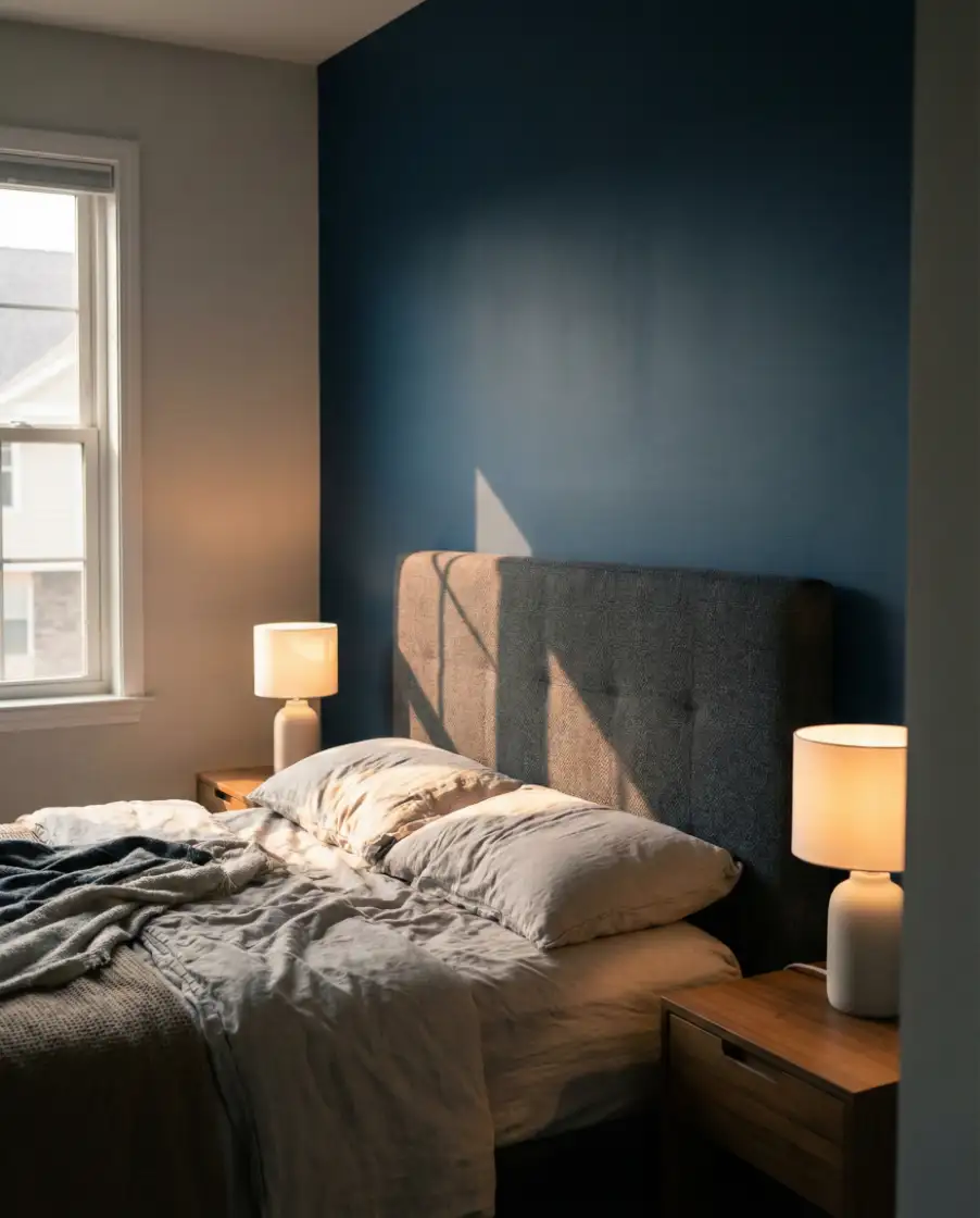 Blue and Classy Gray Headboard 2