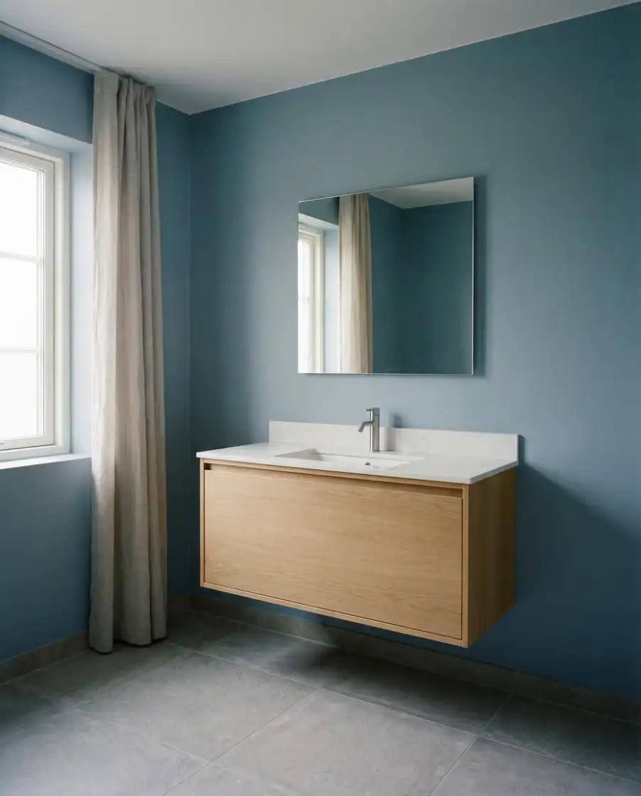 Blue and Grey for Balanced Bathrooms 1