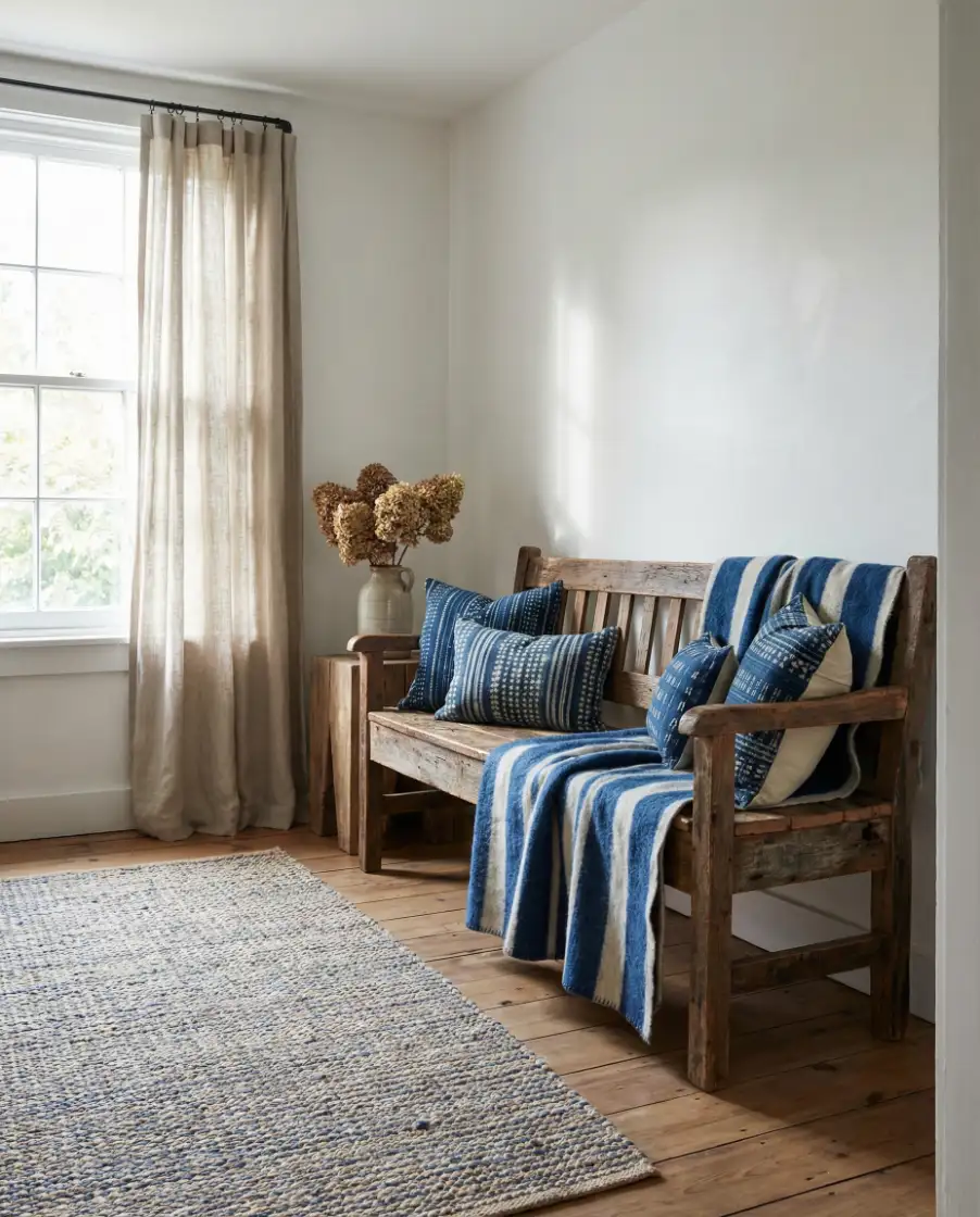 Blue and White Rustic Balance 1