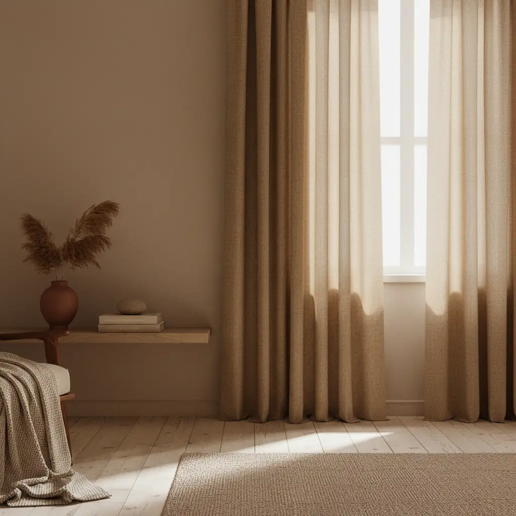 Boho Brown Curtains for Cozy Bedrooms 2