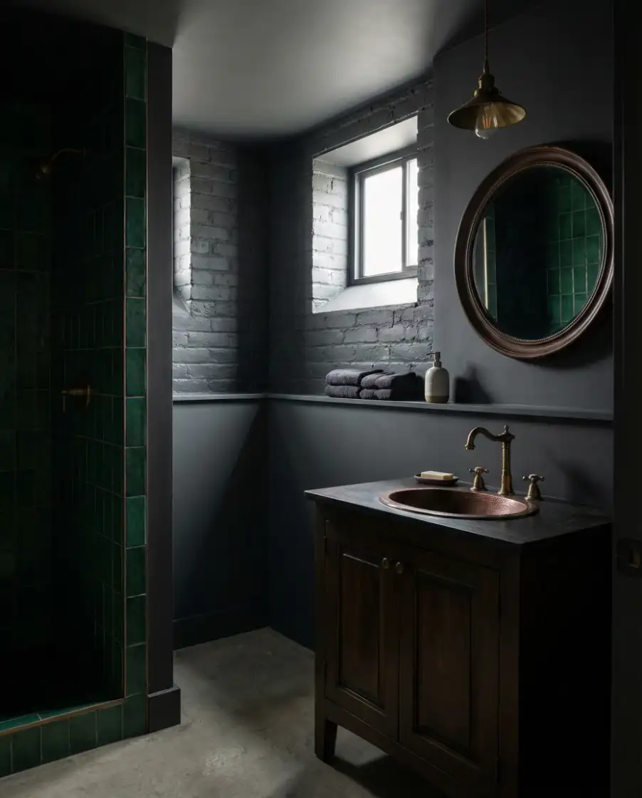 Bold Basement Half Bathroom 2