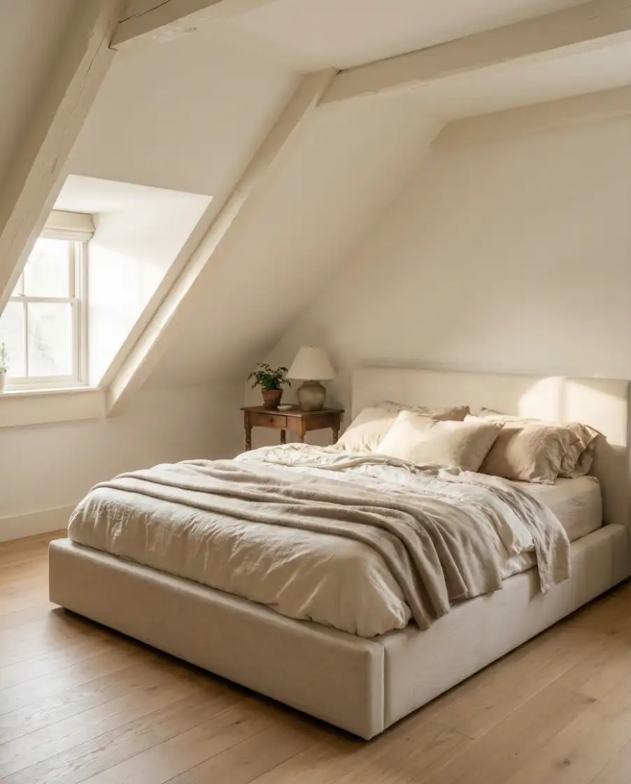 Bright Angled Ceilings with Soft Paint Colors 1