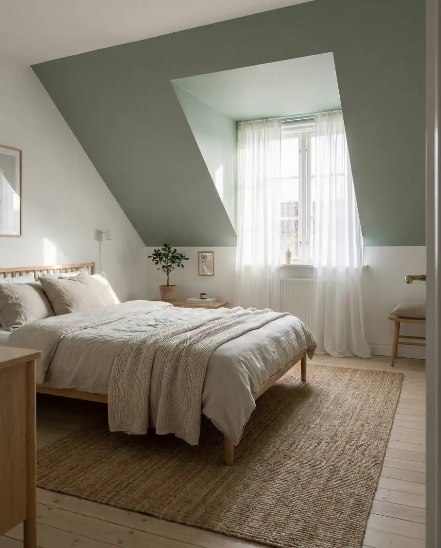 Bright Angled Ceilings with Soft Paint Colors 2