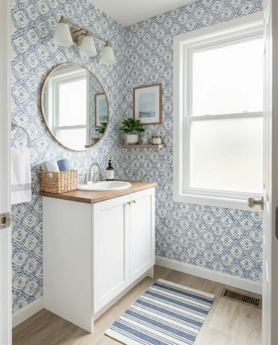 Budget-Friendly Renter Half Bathroom 1