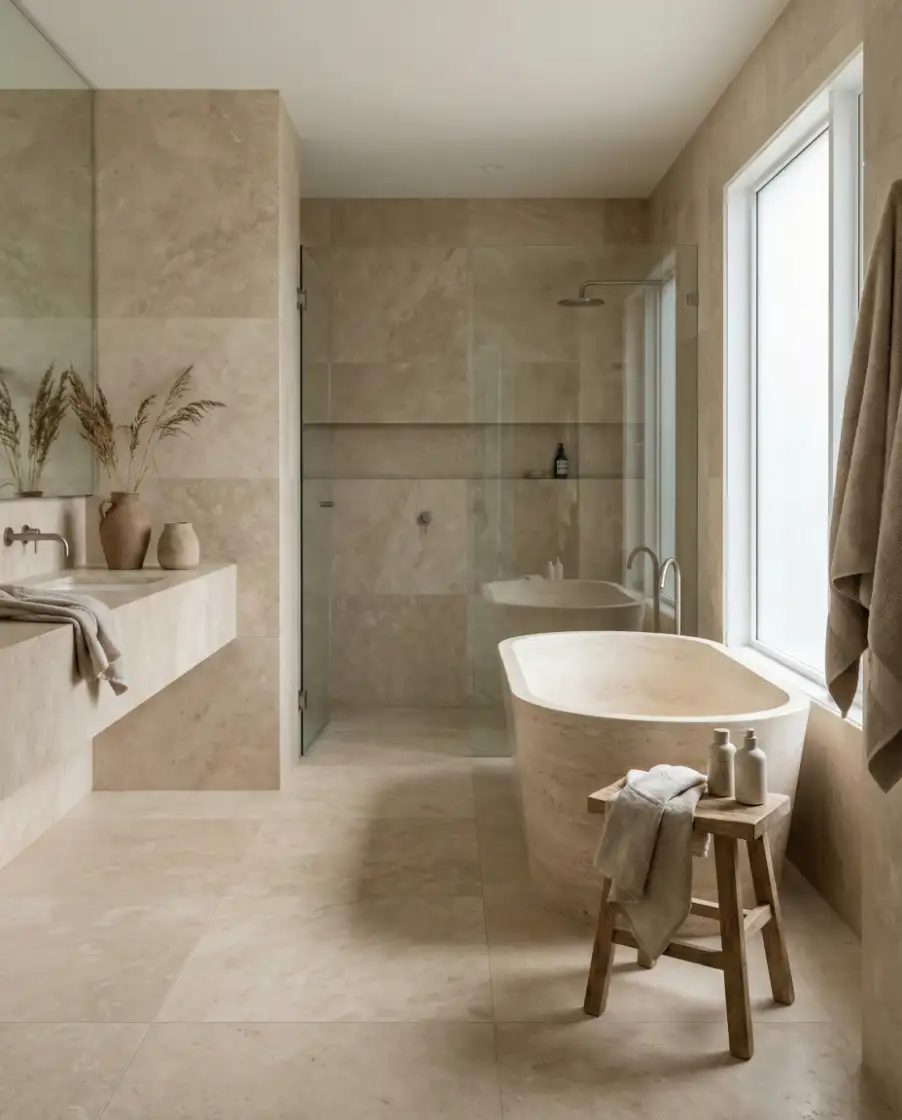Calm Neutral Master Bathrooms 1