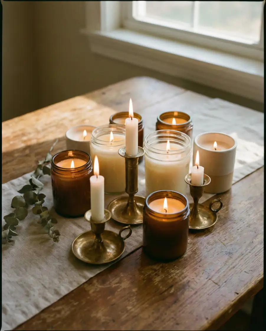 Cheap Candle-Only Table Styling 2