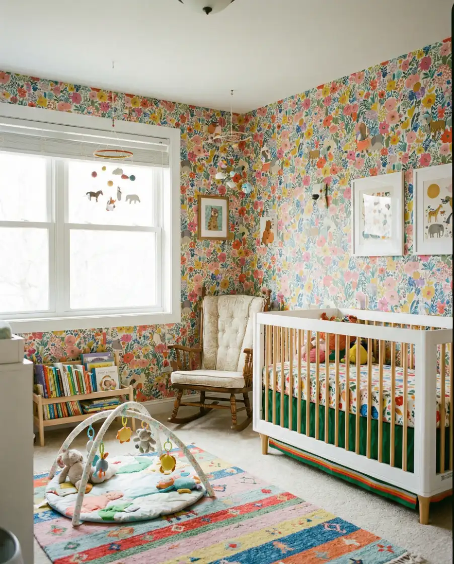 Colorful Floral Nursery with Joyful Layers 2