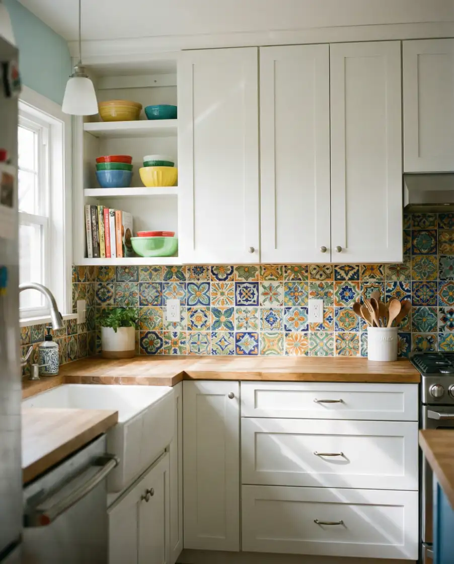 Colorful Tile for Expressive Kitchens 1