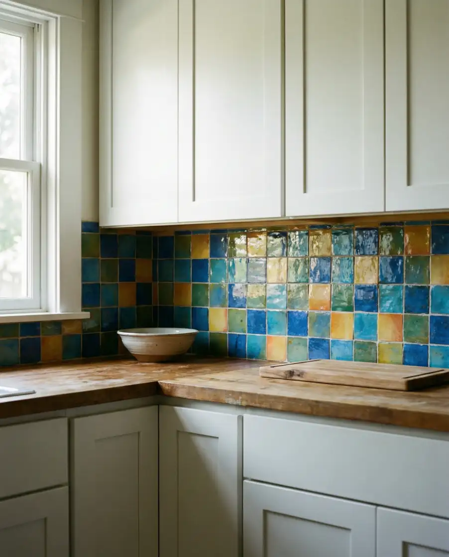 Colorful Tile for Expressive Kitchens 2