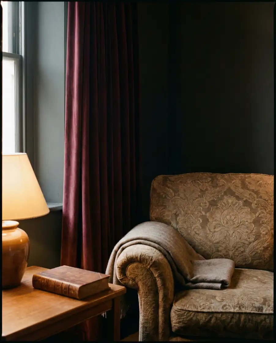 Cozy Dark Bedroom with Texture 2