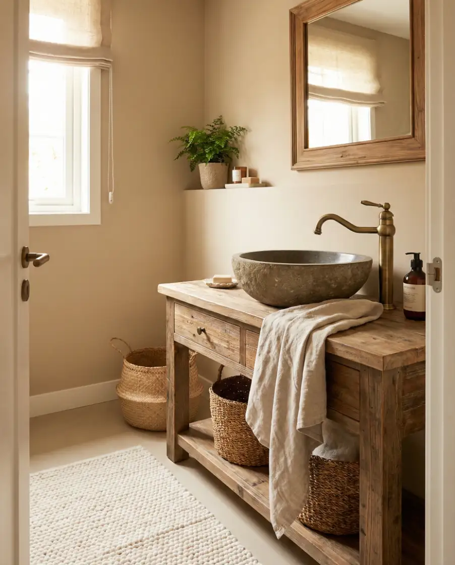 Cozy Rustic Guest Bathroom 1