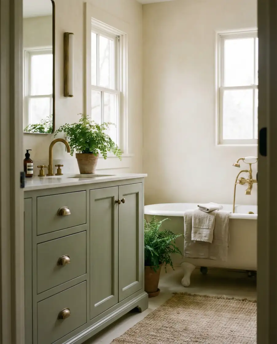 Cream and Green Soft Elegance 1