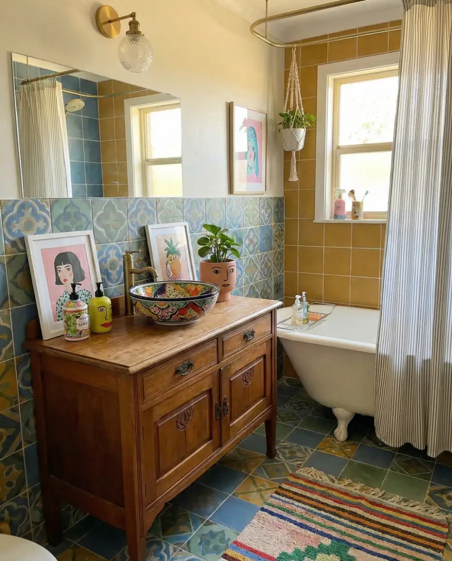 Cute Eclectic Bathroom with Personality 2