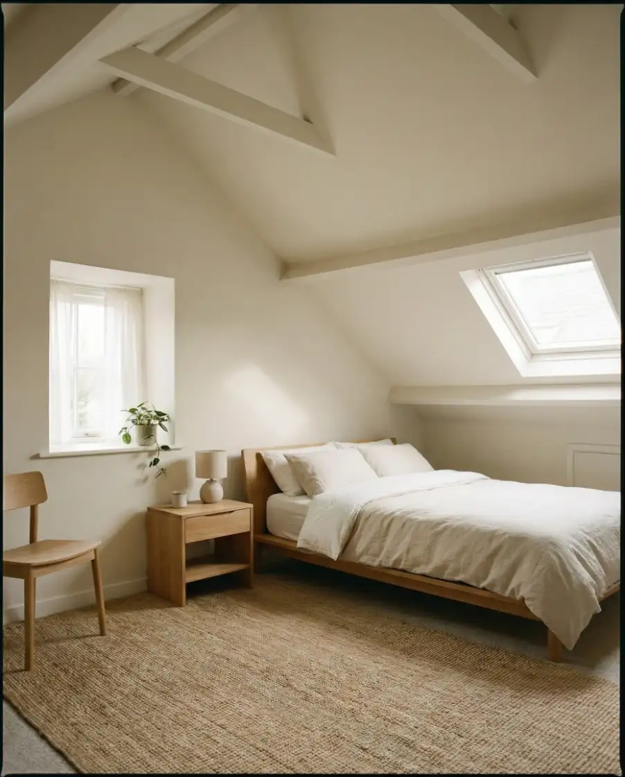 Cute Half-Attic Guest Bedroom 1