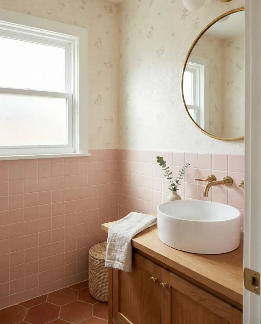 Cute Pink Guest Half Bathroom 2