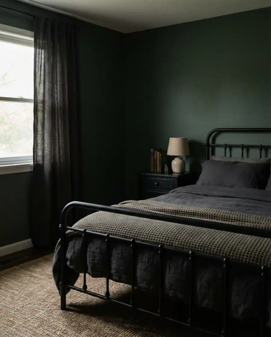 Dark Green with Black Headboard 2