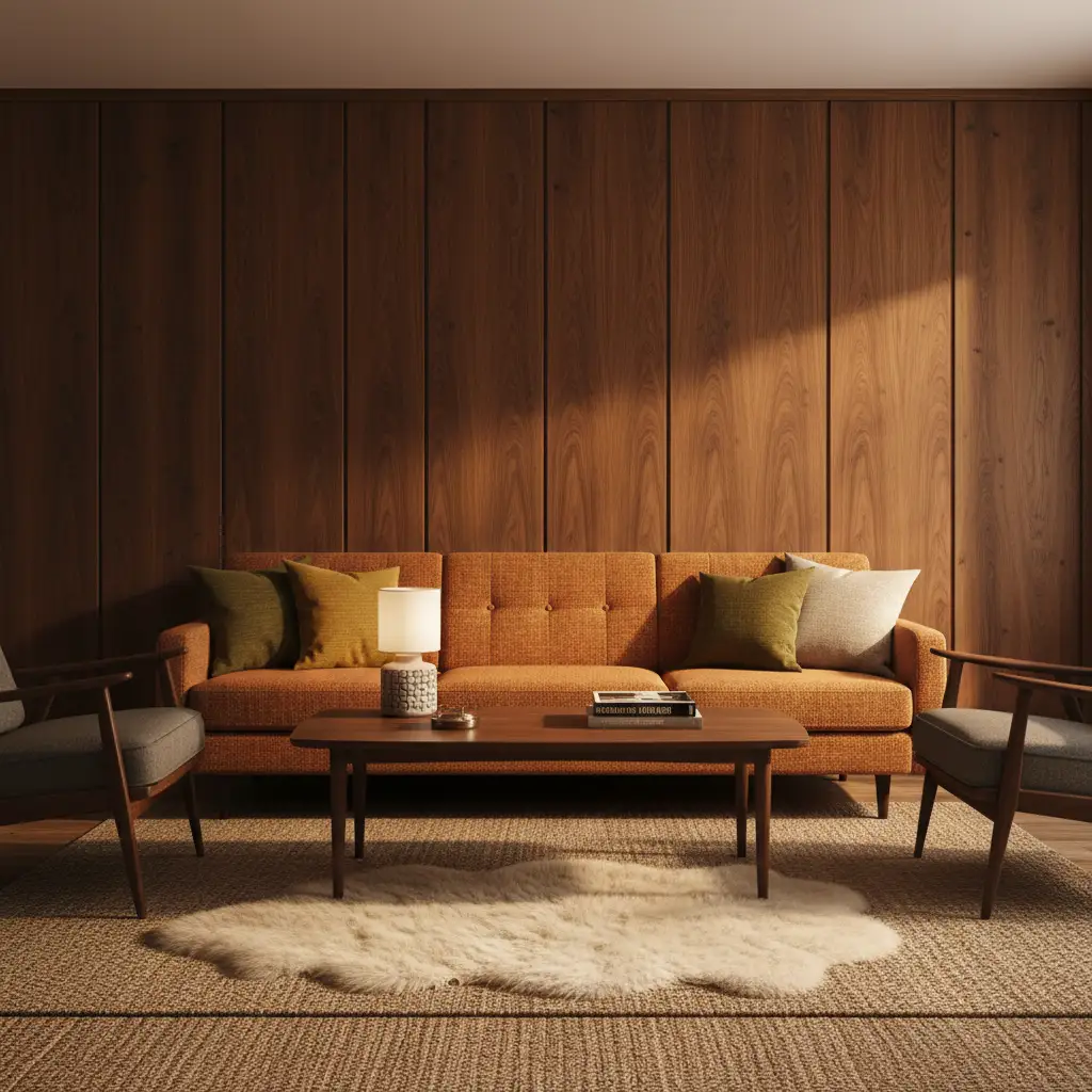 Dark Wood Statement Walls 1