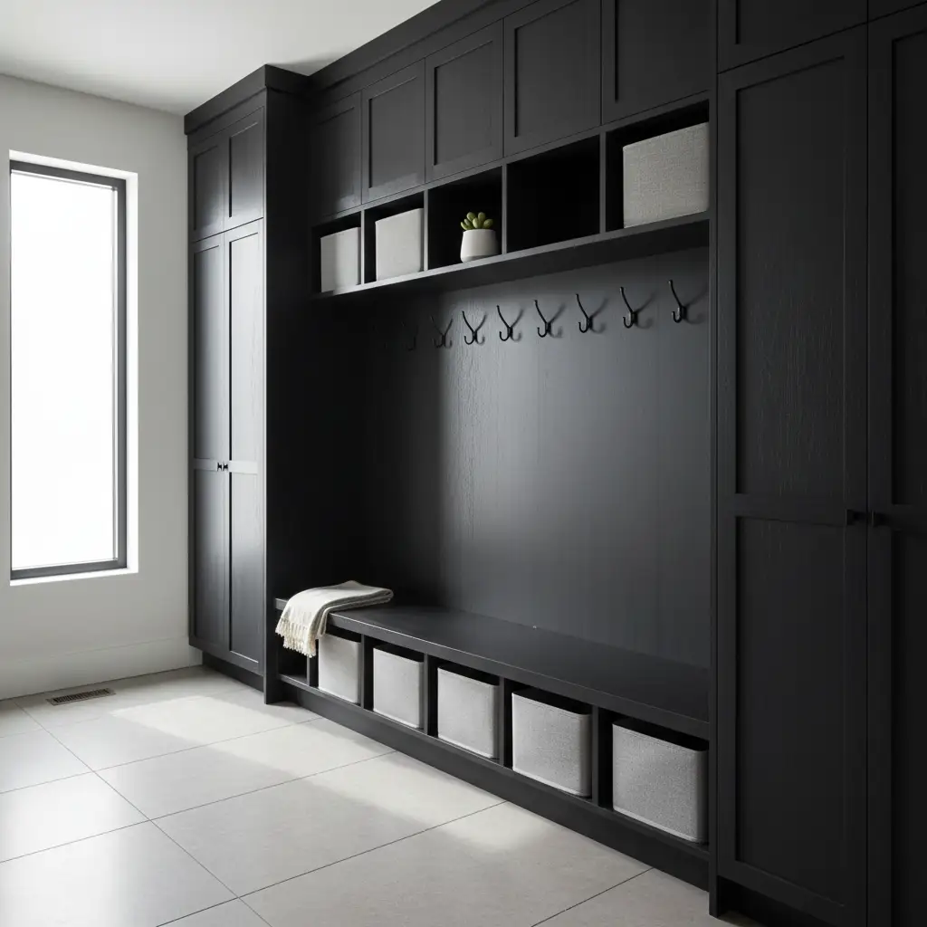 Entryway Laundry with Hidden Storage 1