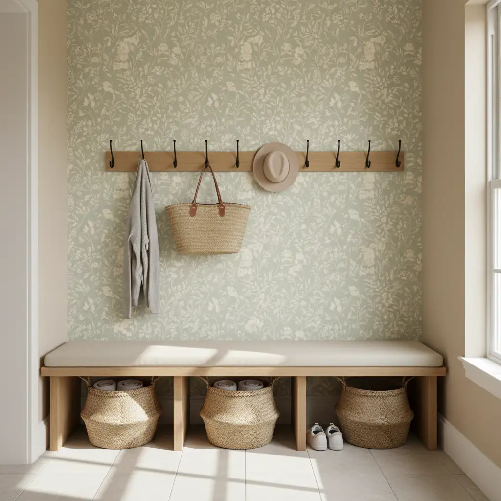 Entryway Laundry with Hidden Storage 2