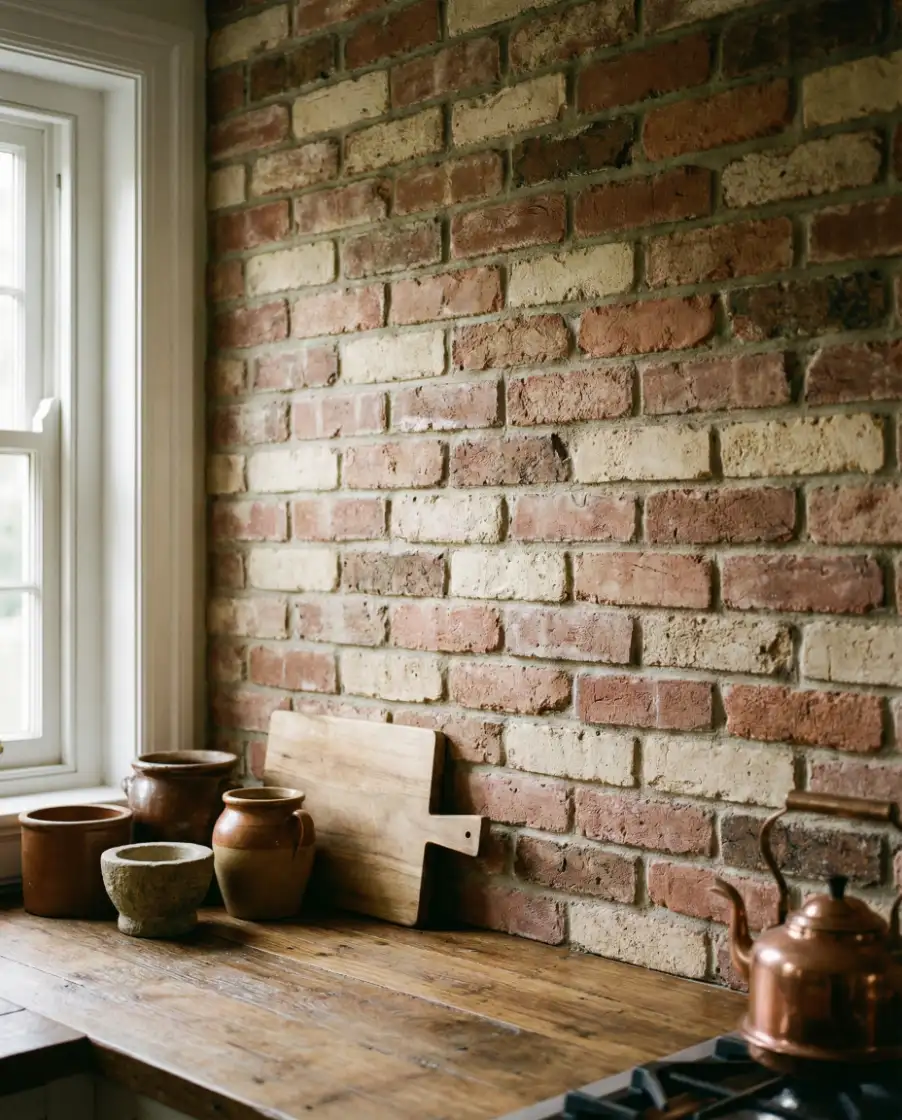 Farmhouse Brick-Inspired Backsplash 2