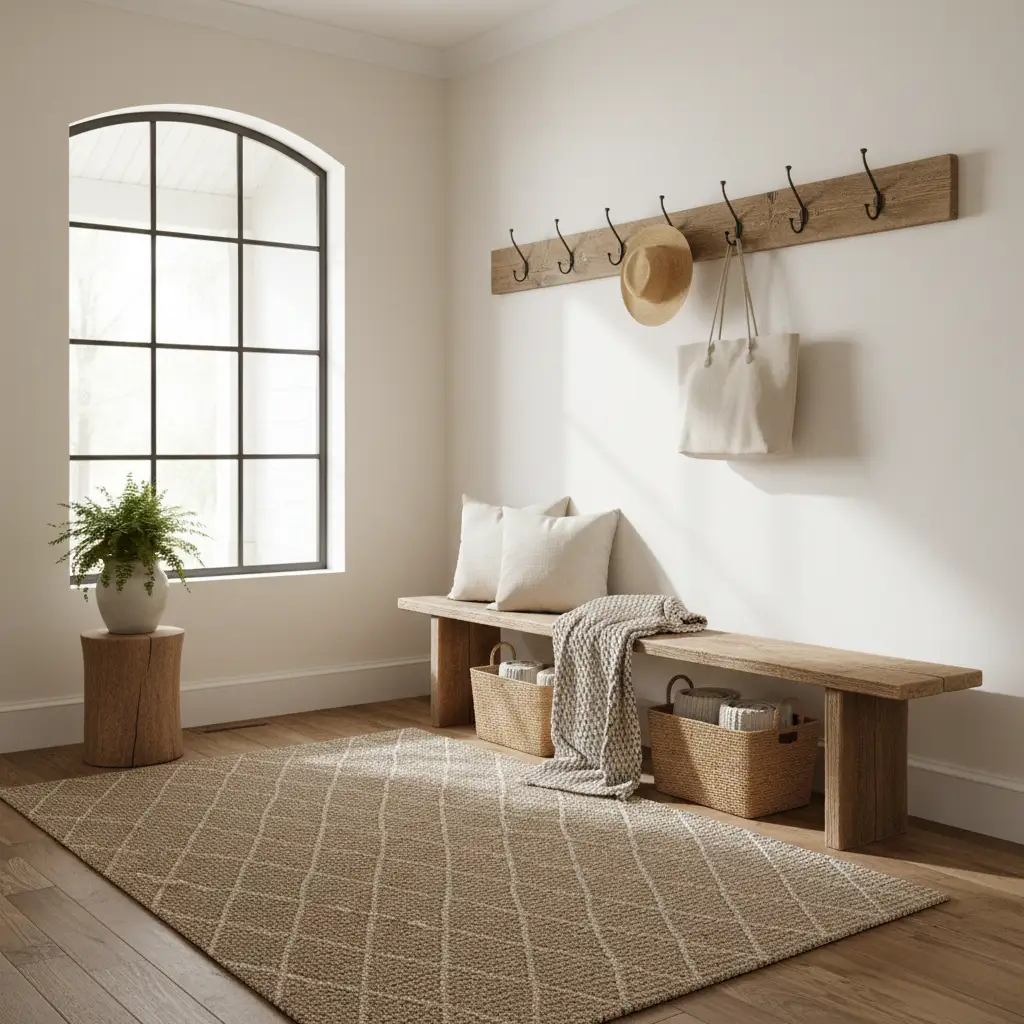 Farmhouse-Inspired Mudroom with Warmth 2