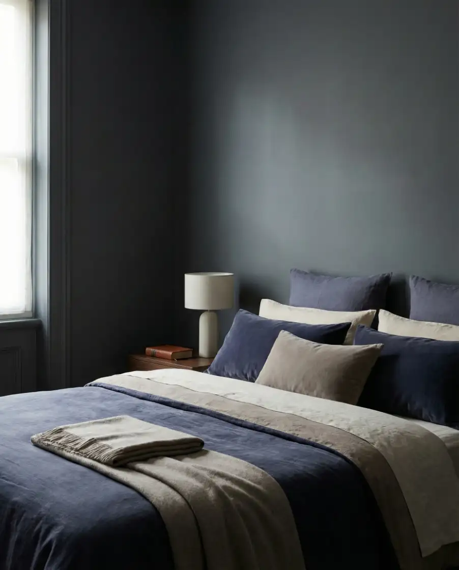 Farrow and Ball Dark Neutral Bedroom 2