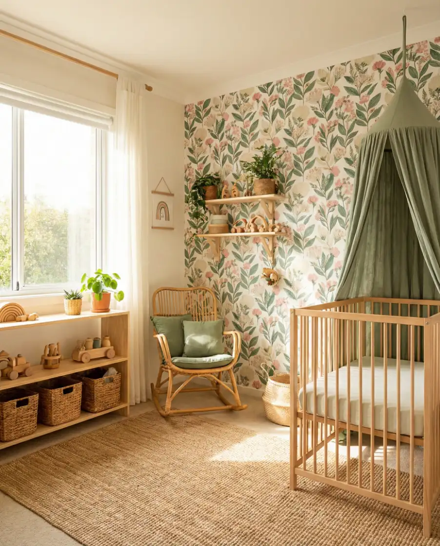 Floral Green Nursery with Fresh Energy 1