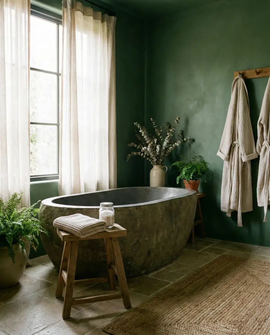 Forest Green Spa Bathroom 1