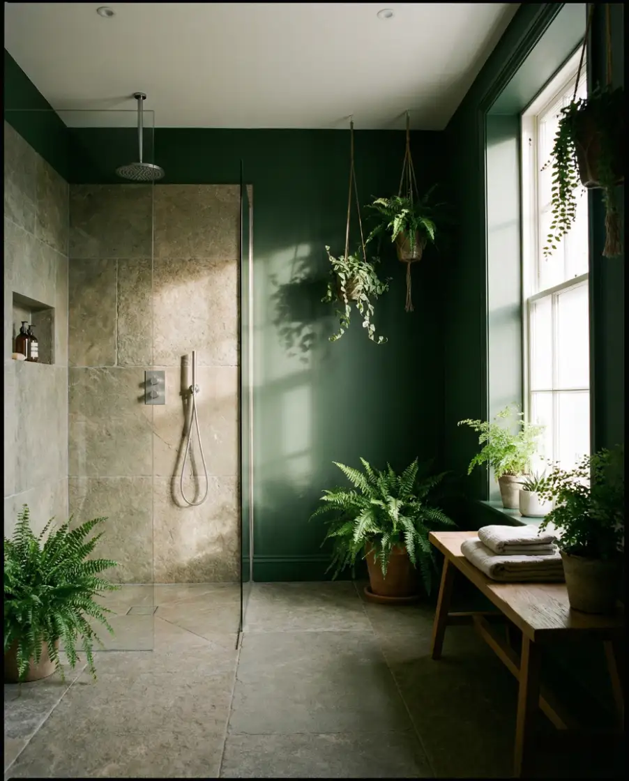 Forest Green Spa Bathroom 2