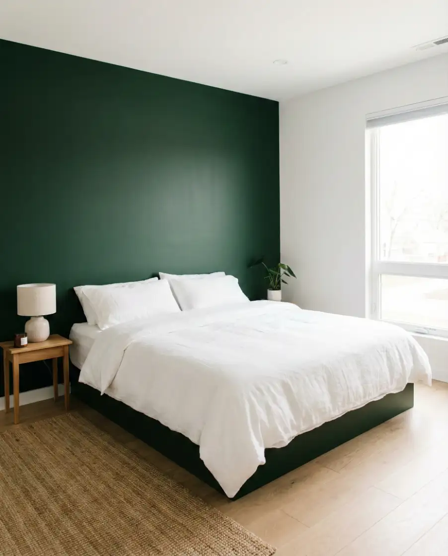 Forest Green and White Walls Contrast 1