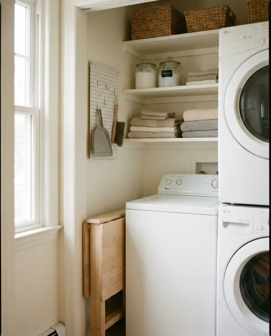 Front Loader Laundry Rooms With Sleek Lines 1