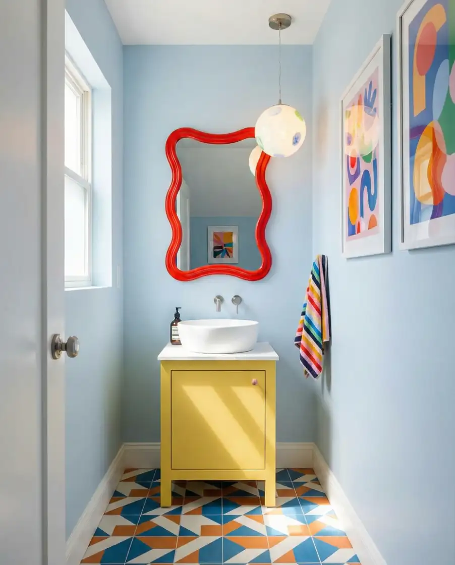 Fun Funky Half Bathroom 1