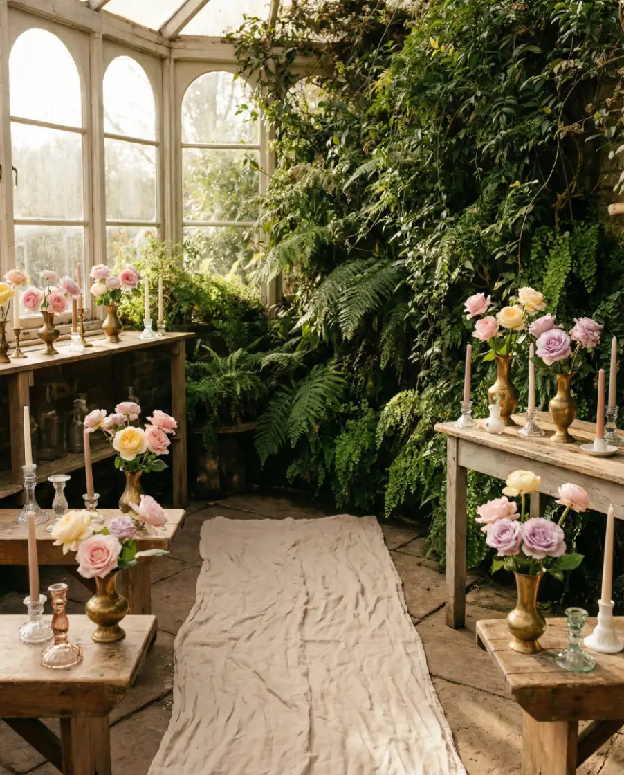 Garden Ceremony with Thrifted Romance 1