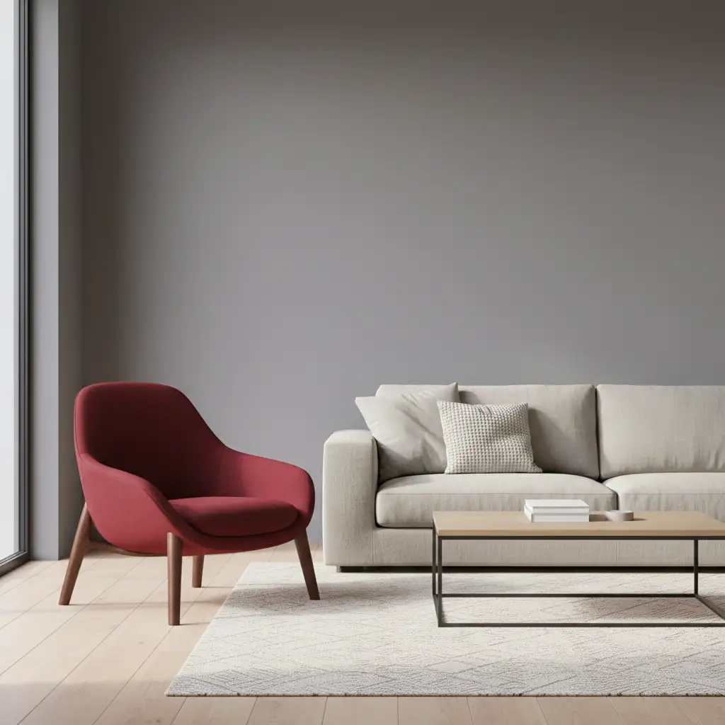 Gray with Red as a Bold Accent 1